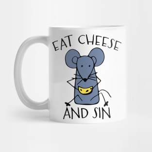 eat cheese and sin vintage Mug